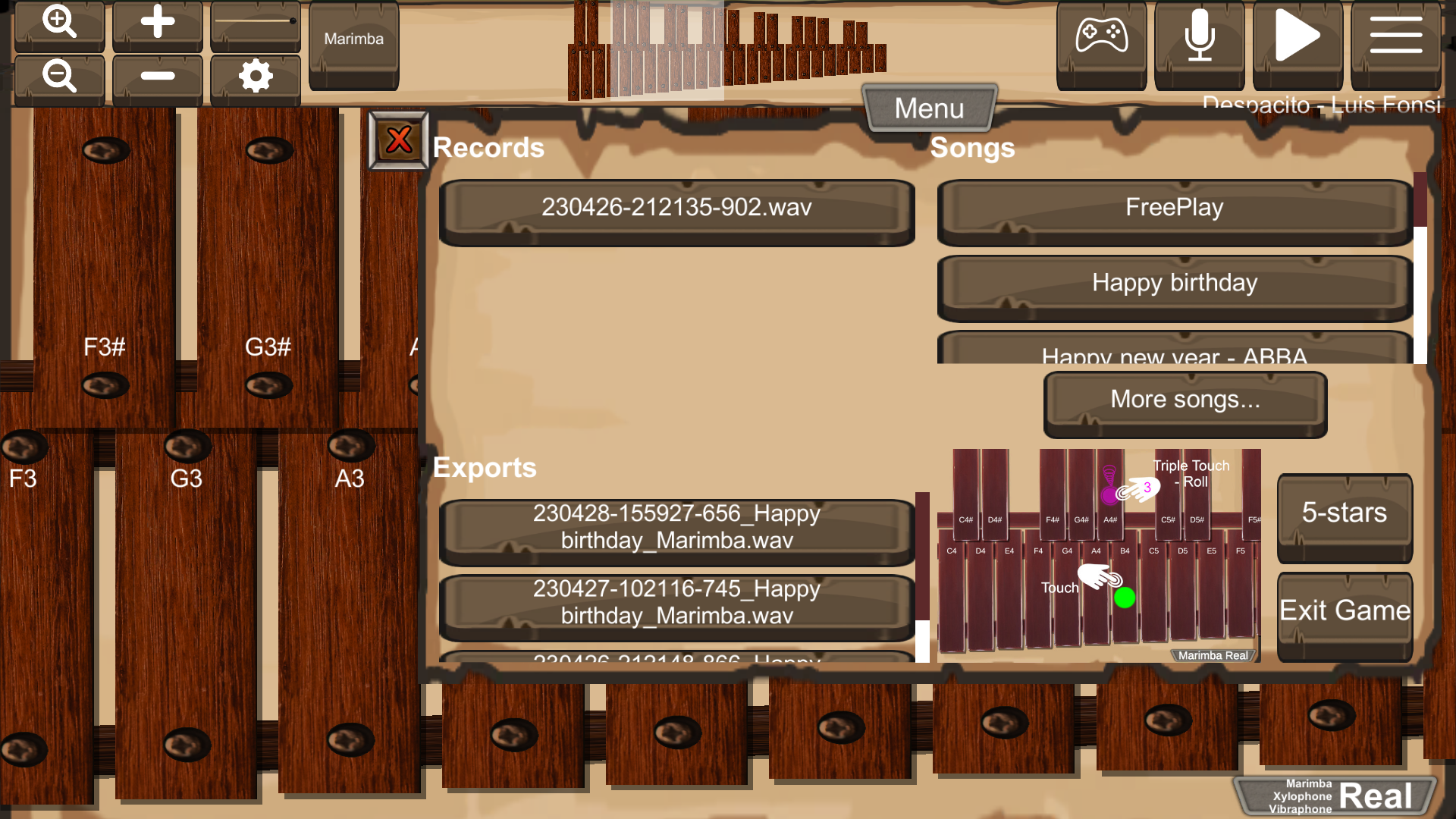 Marimba, Xylophone, Vibraphone Game Screenshot