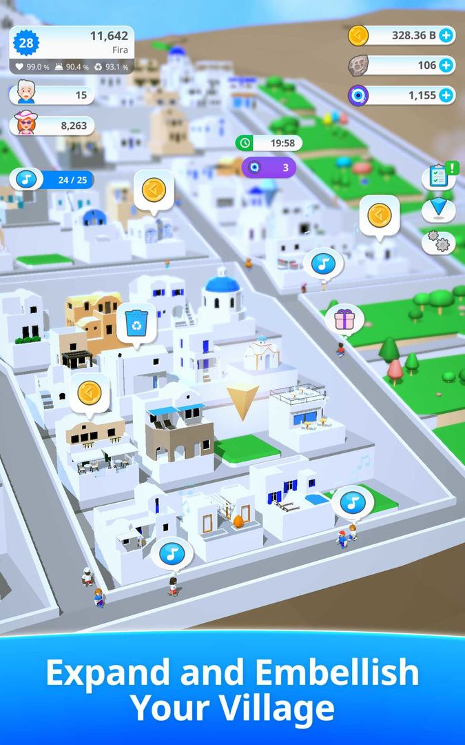 Screenshot of Santorini: Pocket Game