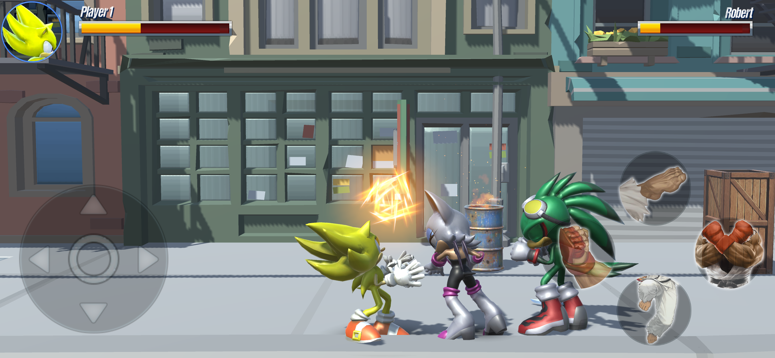 Screenshot of BLUE HEDGEHOG FIGHER GAME