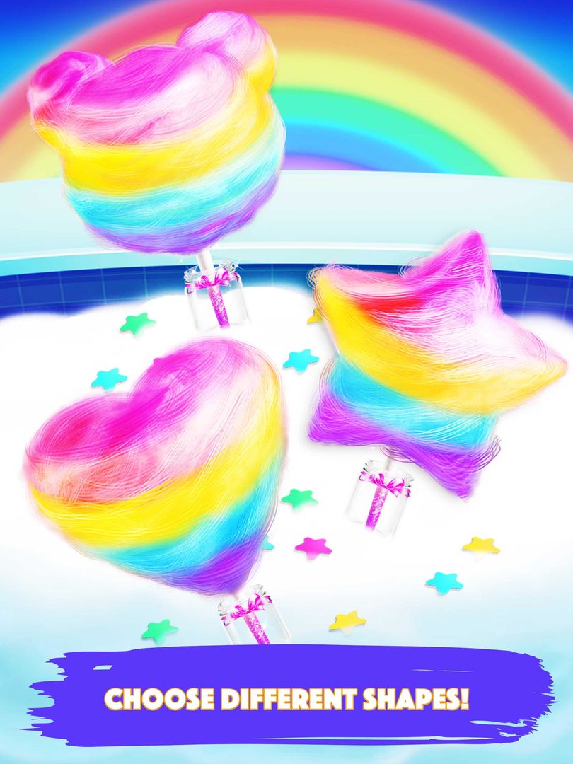 Unicorn Cotton Candy - Cooking Games for Girls 게임 스크린 샷