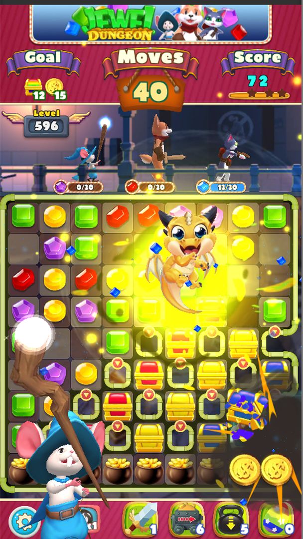 Screenshot of Jewel Dungeon - Match 3 Puzzle