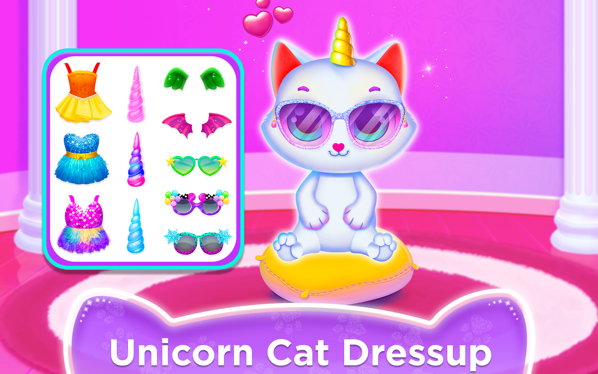 Unicorn Cat Princess Baby Game 遊戲截圖