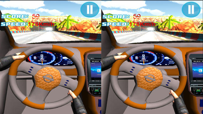 Screenshot 1 of VR Fast Car Race: Game 3d Mengemudi Tanpa Akhir yang Ekstrim 