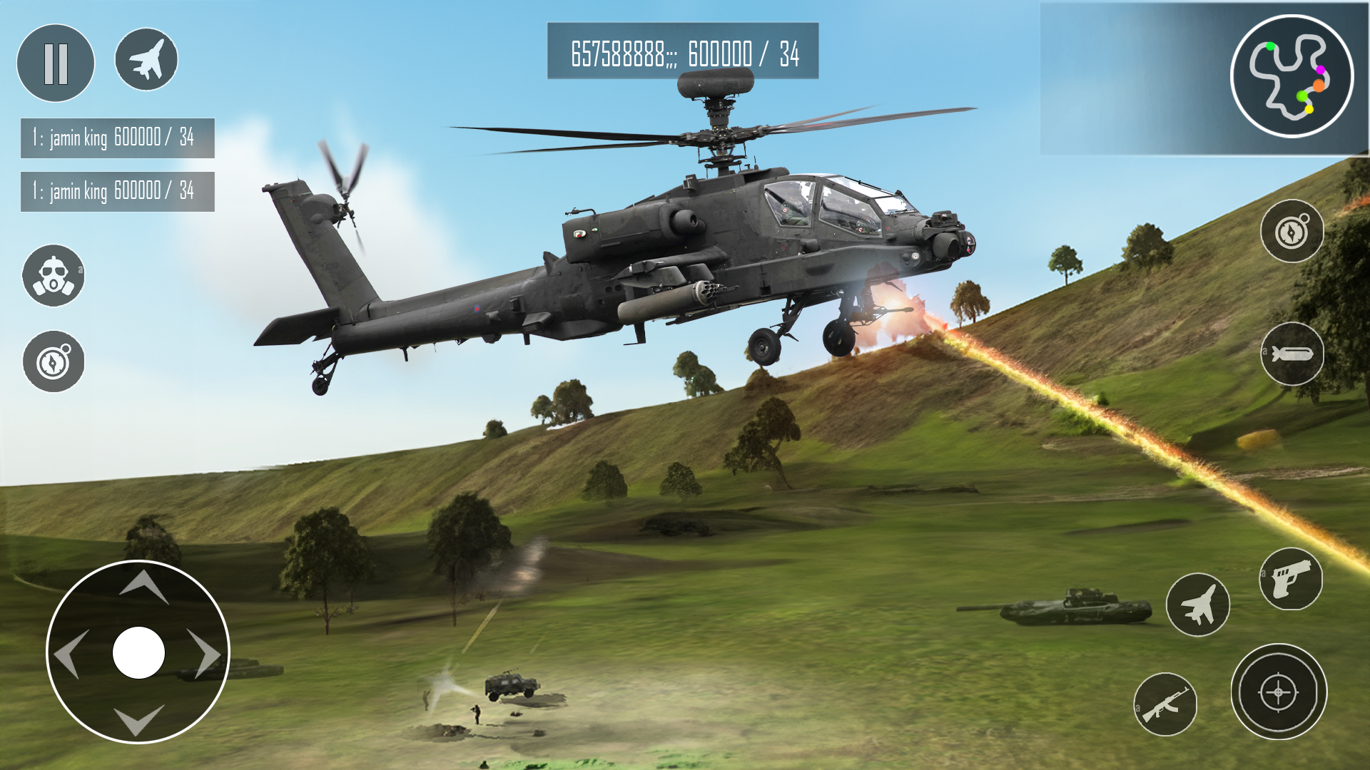 Cuplikan Layar Game Super Hero Heli Shooting Game