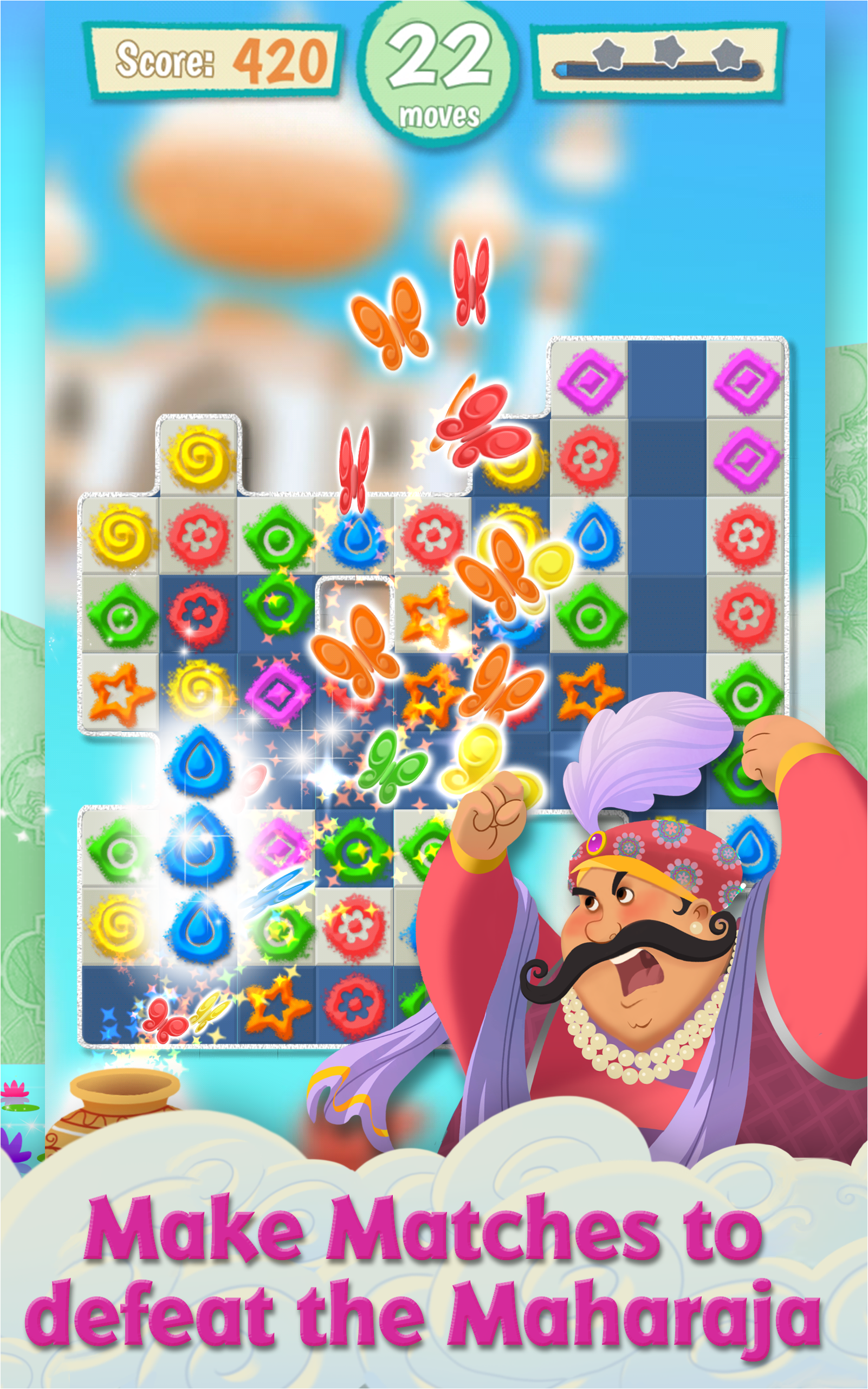 Rangoli Rekha: Color Match 3 screenshot game