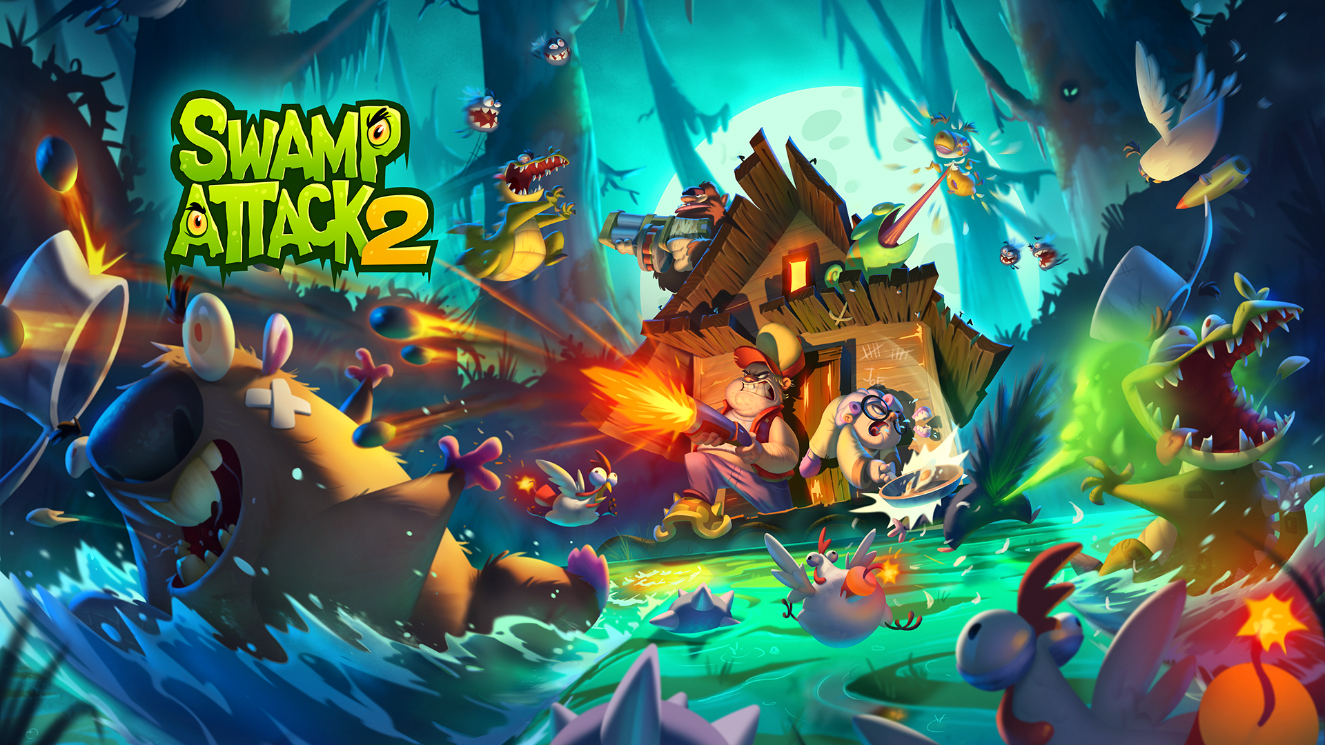 Swamp Attack 2 Game Screenshot