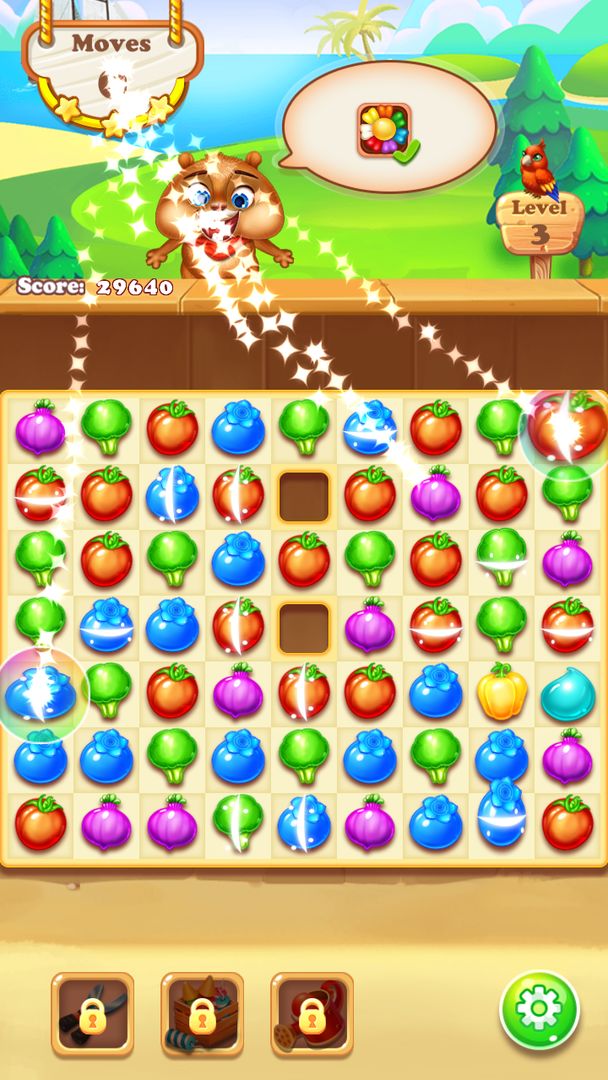 Screenshot of Match 3 Game: Chipmunk Farm Harvest
