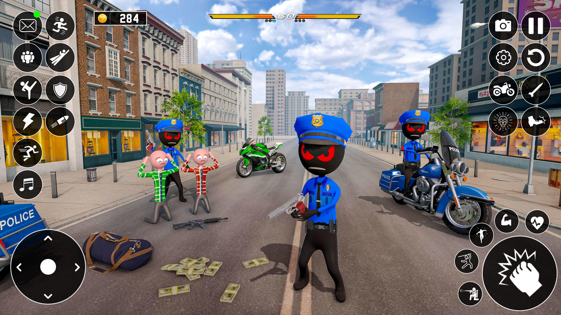 Stickman Bike Chase Crime Game ภาพหน้าจอเกม