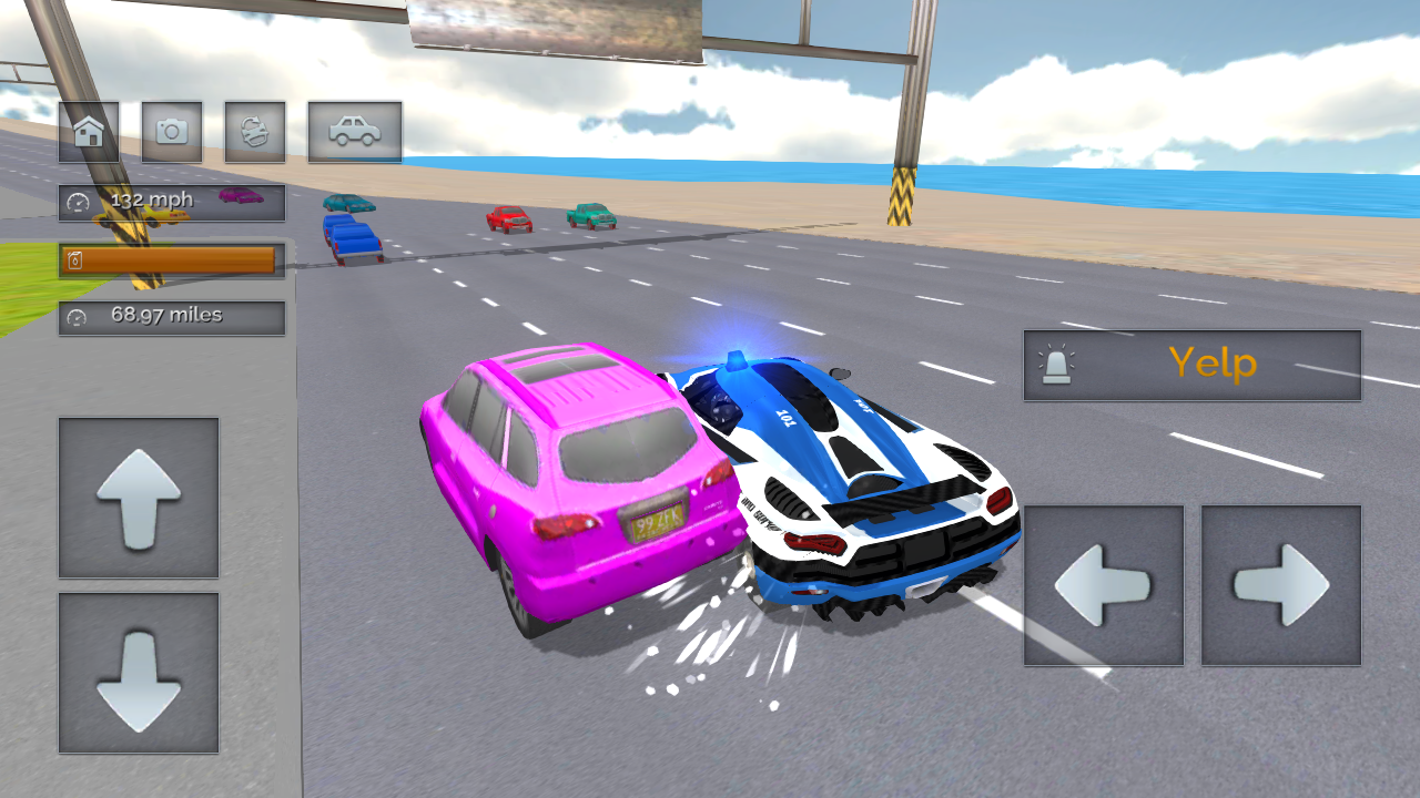 Cuplikan Layar Game Police Car Crazy Drivers
