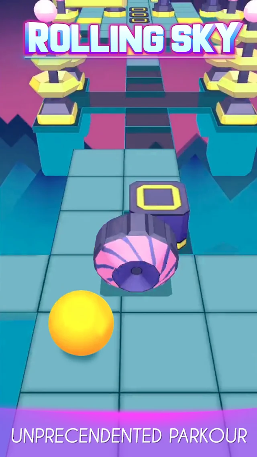 Screenshot of Rolling Sky Ball Game