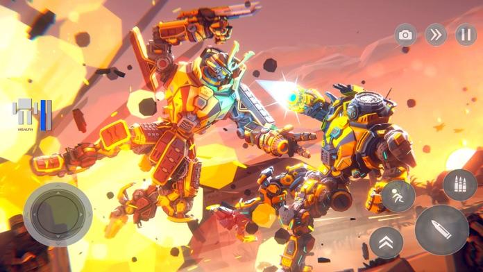 Flying Mecha Robot War Game 3D Game Screenshot