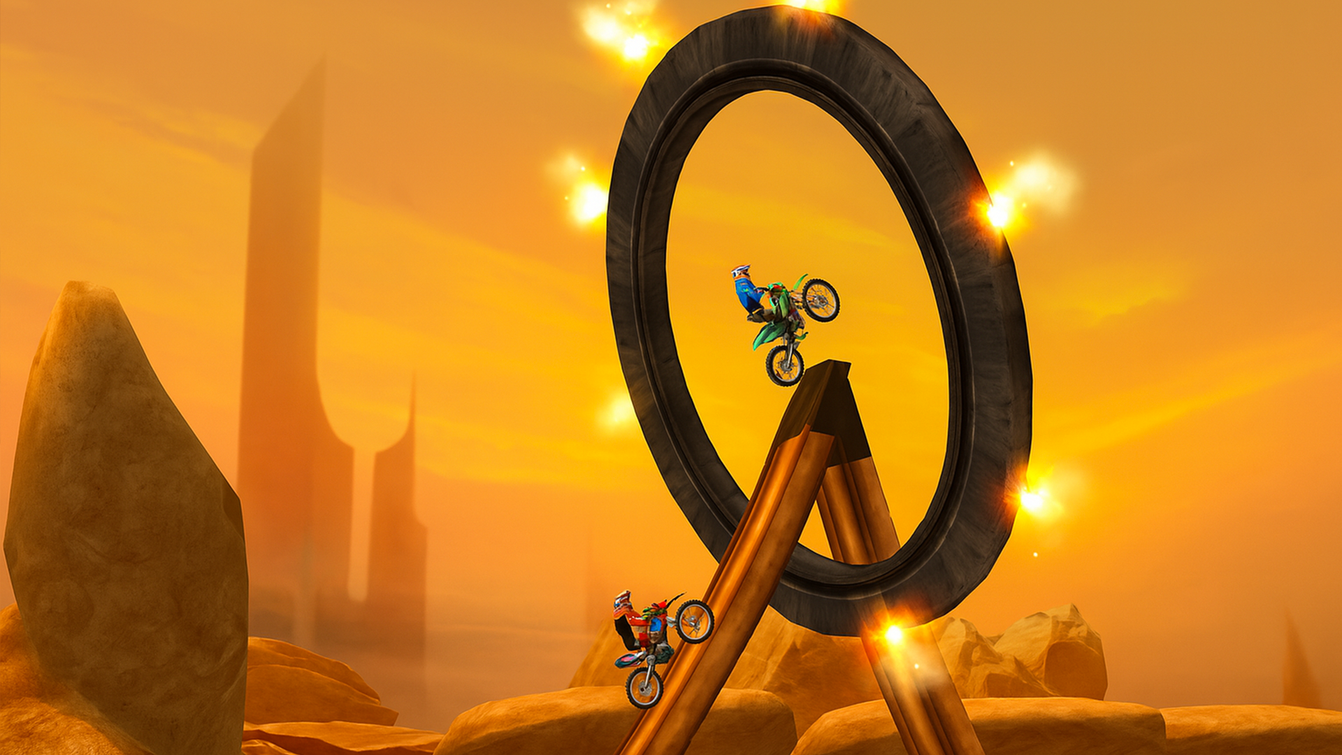 バイクスタント3Dバイクレースゲーム ゲームのスクリーンショット