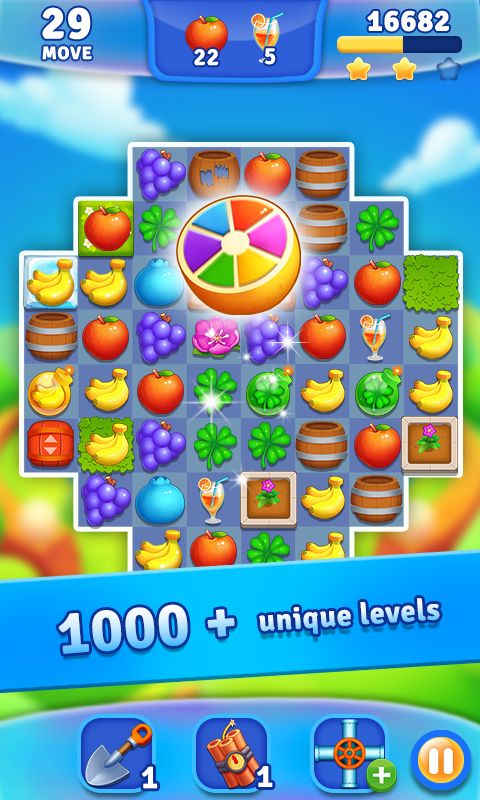 Screenshot of Fruits Garden - Match 3 Game