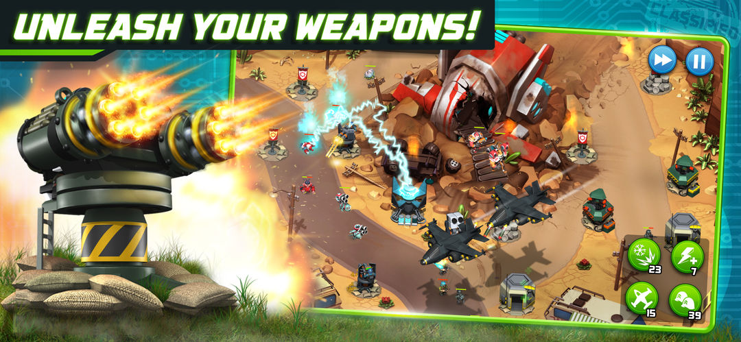 Alien Creeps - Tower Defense ภาพหน้าจอเกม