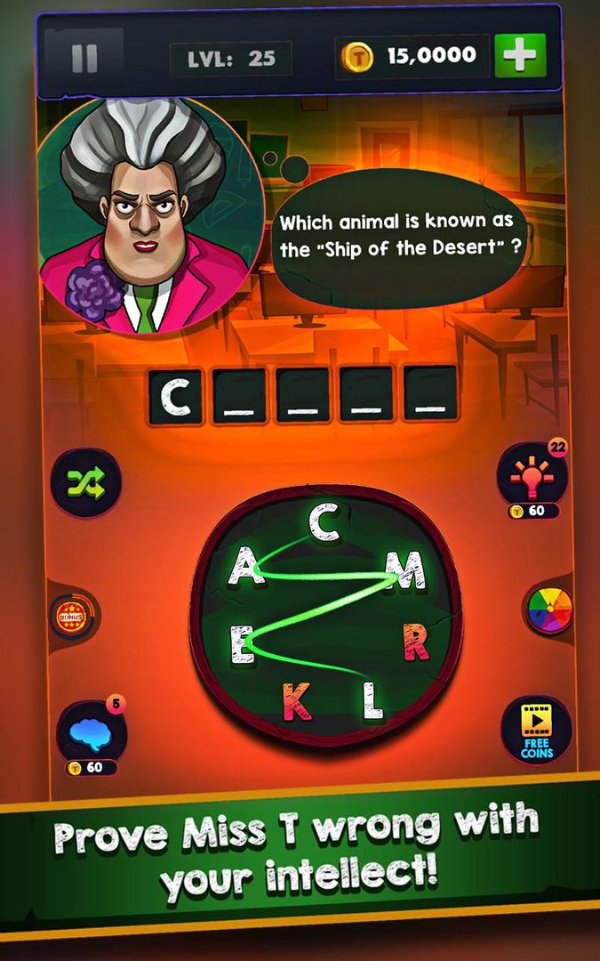 Scary Teacher : Addictive Word Game ภาพหน้าจอเกม