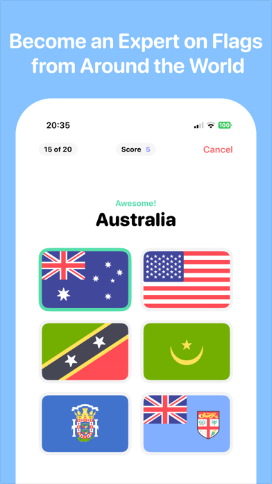 FlagsGuessr - World Flags Quiz ゲームのスクリーンショット