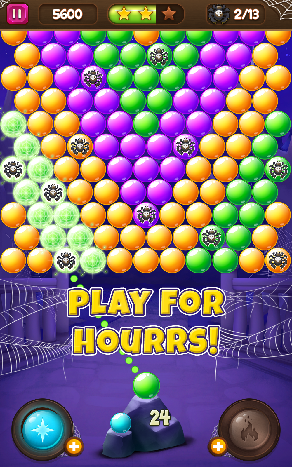 Spider Bubbles Game Screenshot