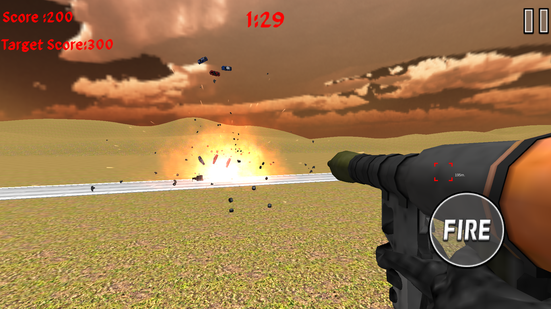Rocket Launcher Traffic Shooter Game Screenshot