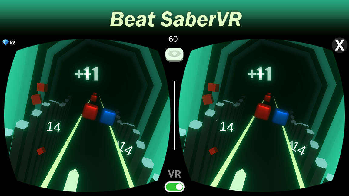 Beat Saber VR - (cardboard) screenshot game