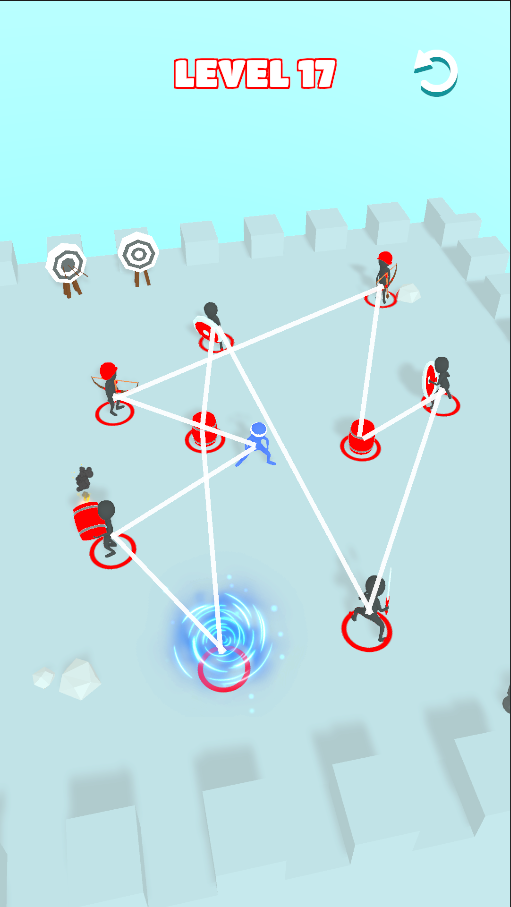 Ninja throwing shuriken Game Screenshot