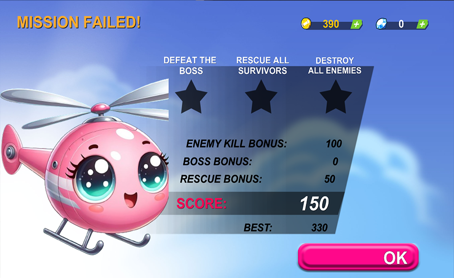 Screenshot of Pink Helicopter Game