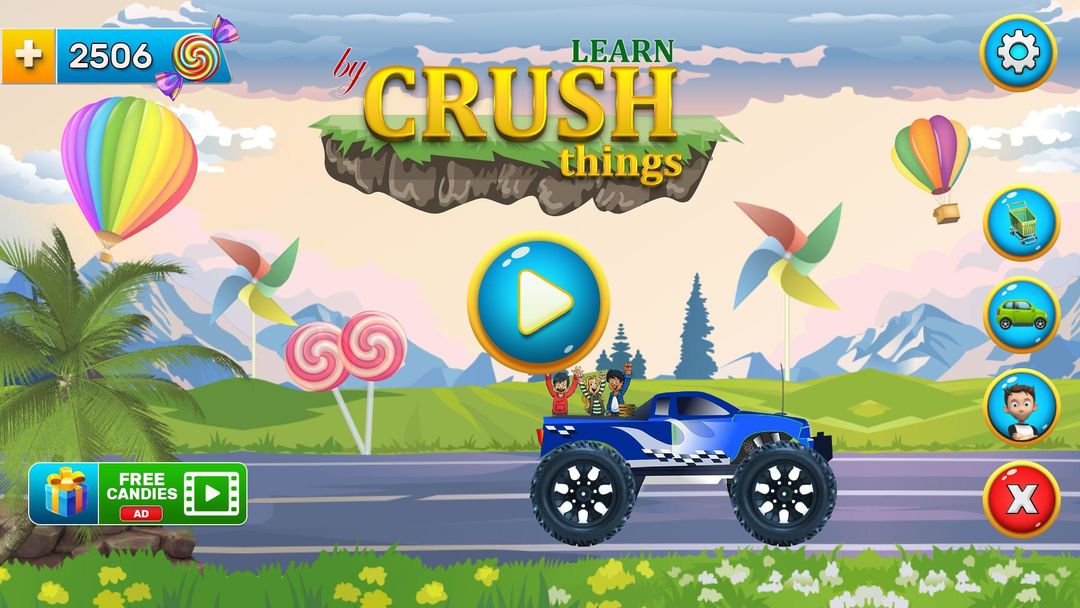 Monster Trucks Game 4 Kids - Learn by Car Crushing遊戲截圖
