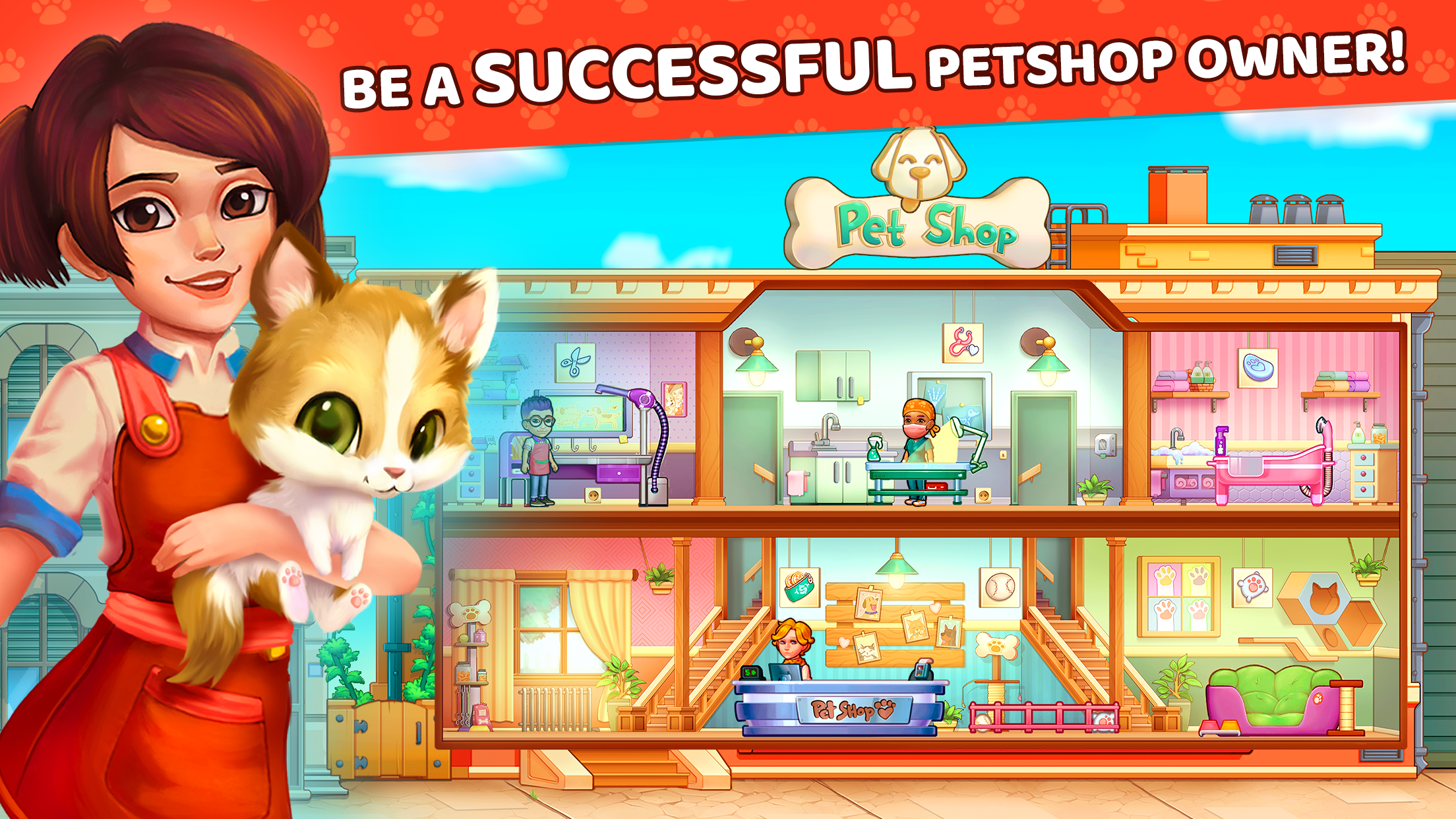Screenshot 1 of Pet Shop Fever: Отель для животных 2.7.2