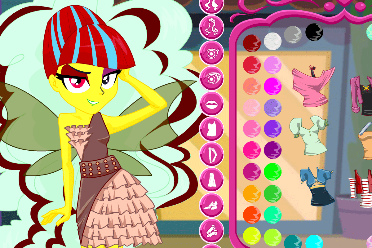 My Little Dress Up Adagio Pony Game Screenshot