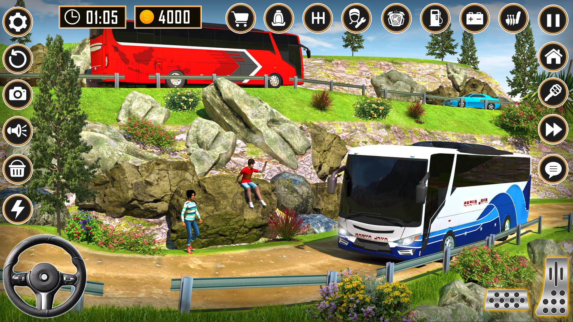 Captura de Tela do Jogo Offroad Bus Driver Bus Games