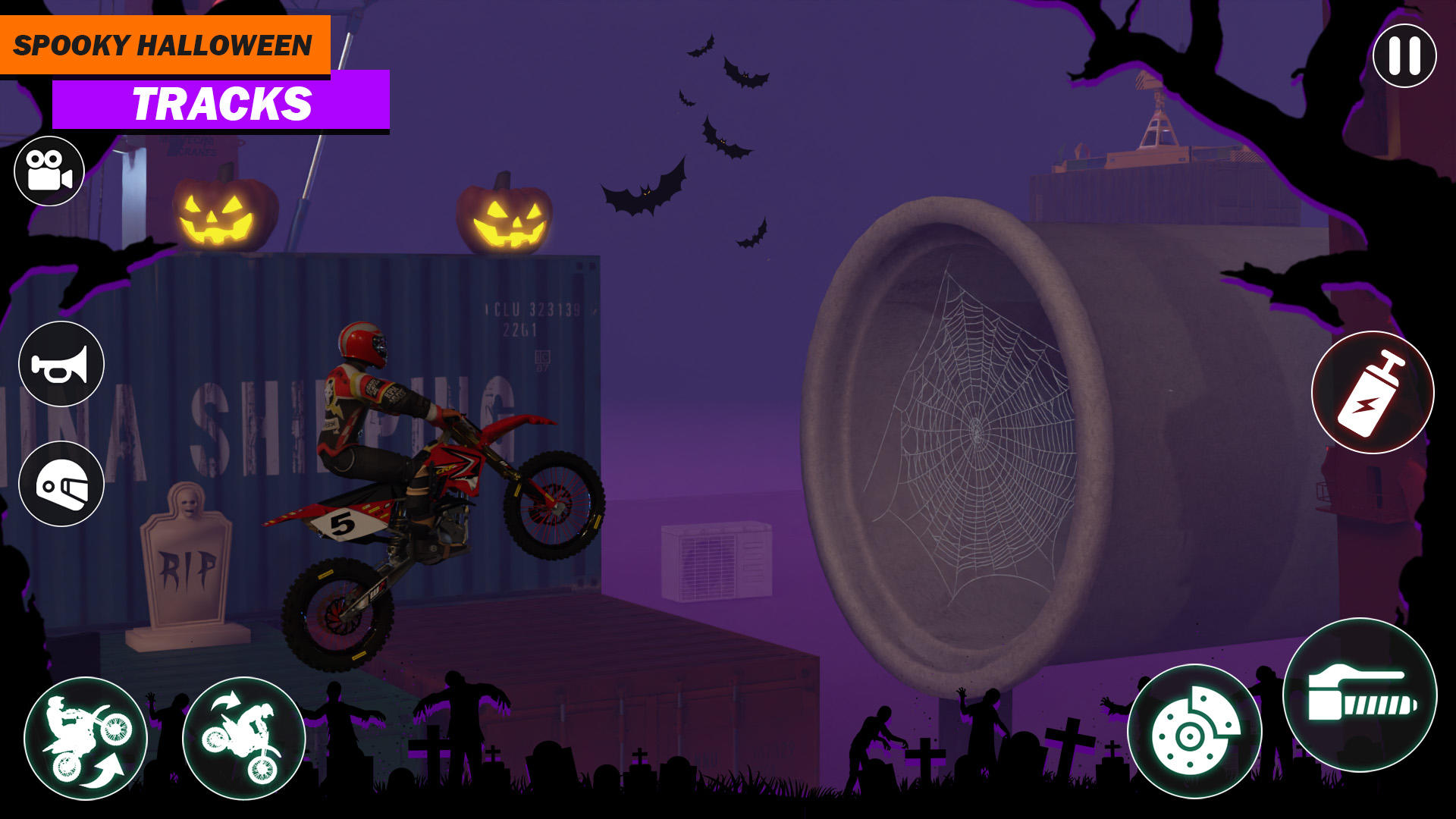 Captura de Tela do Jogo Bikes Stunt max racing master