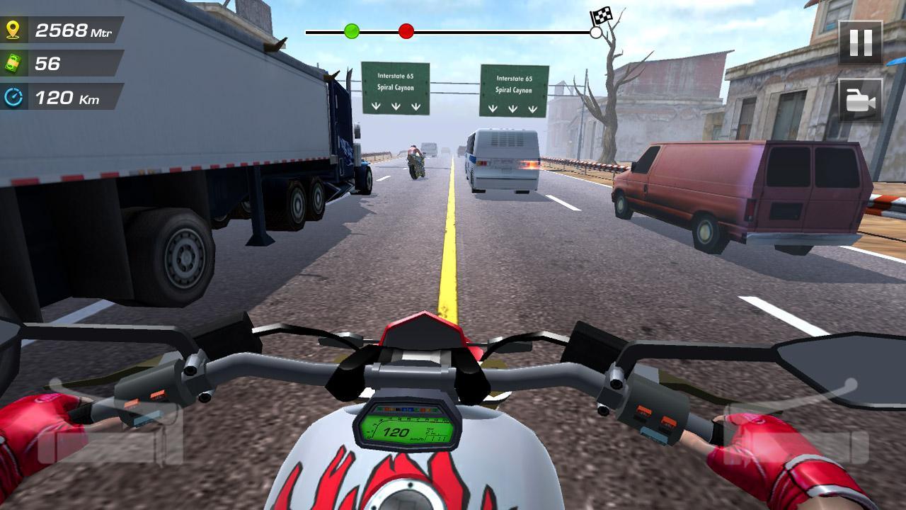 Screenshot 1 of အဝေးပြေး Moto Rider 2- ယာဉ်အသွားအလာ 4.0