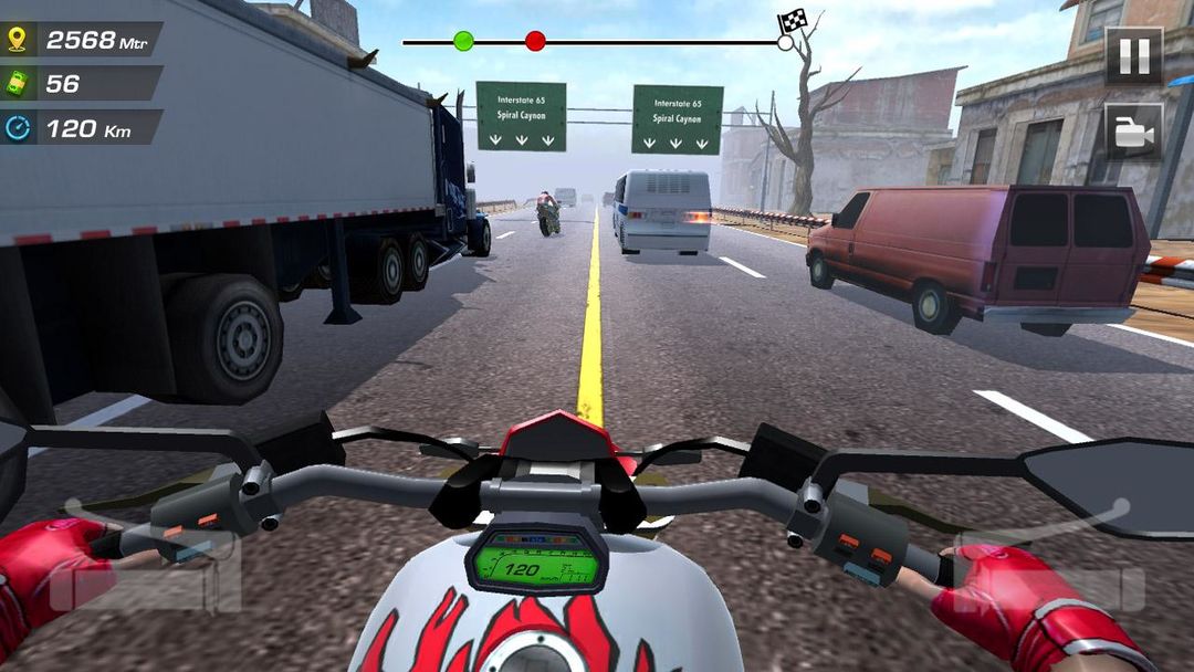 Screenshot of Highway Moto Rider 2: Traffic