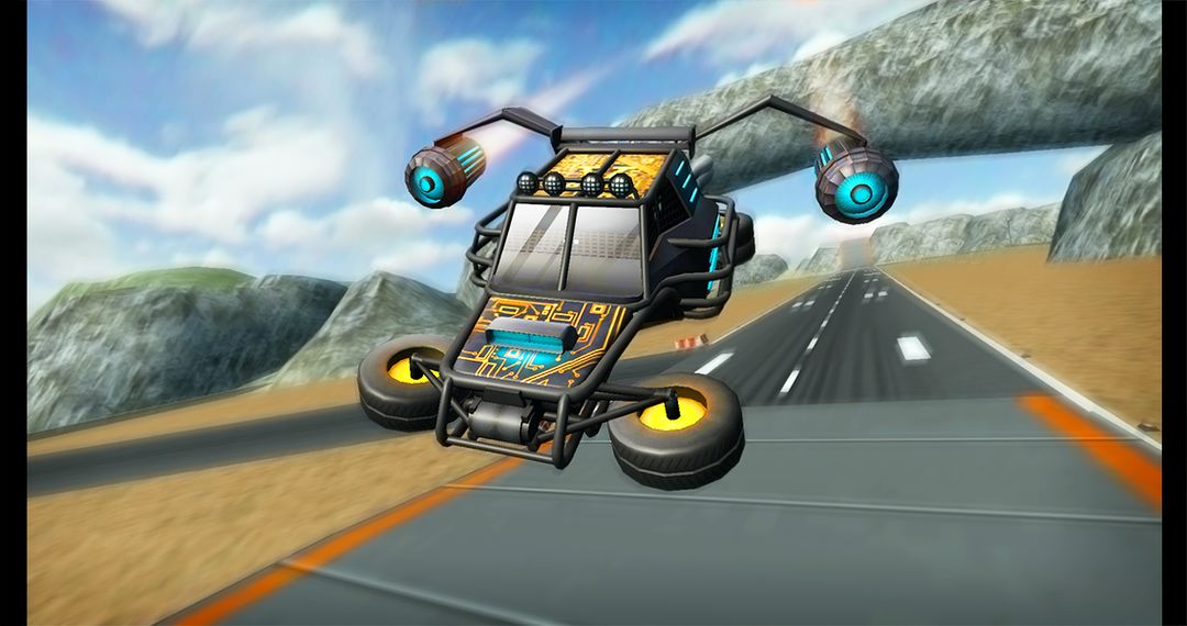 フライングスタントカーシミュレーター3D screenshot game