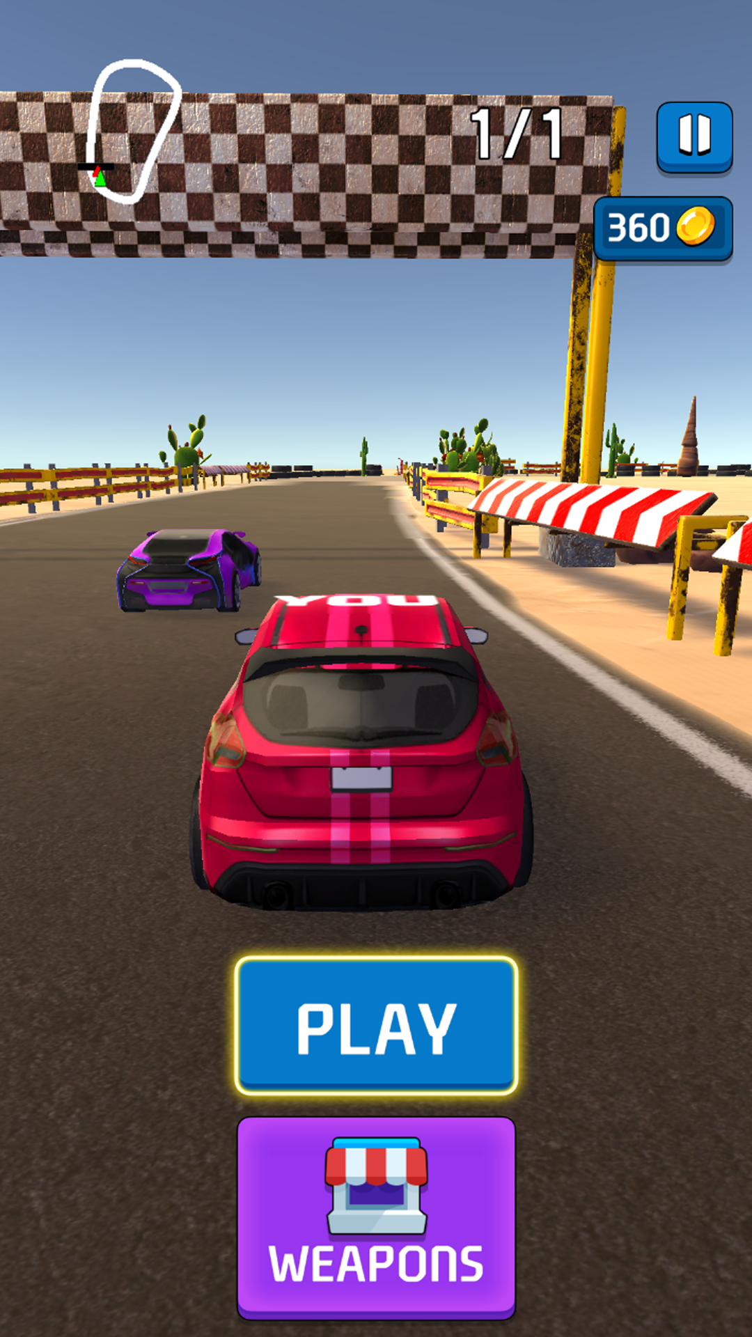 Cuplikan Layar Game Race&Guns