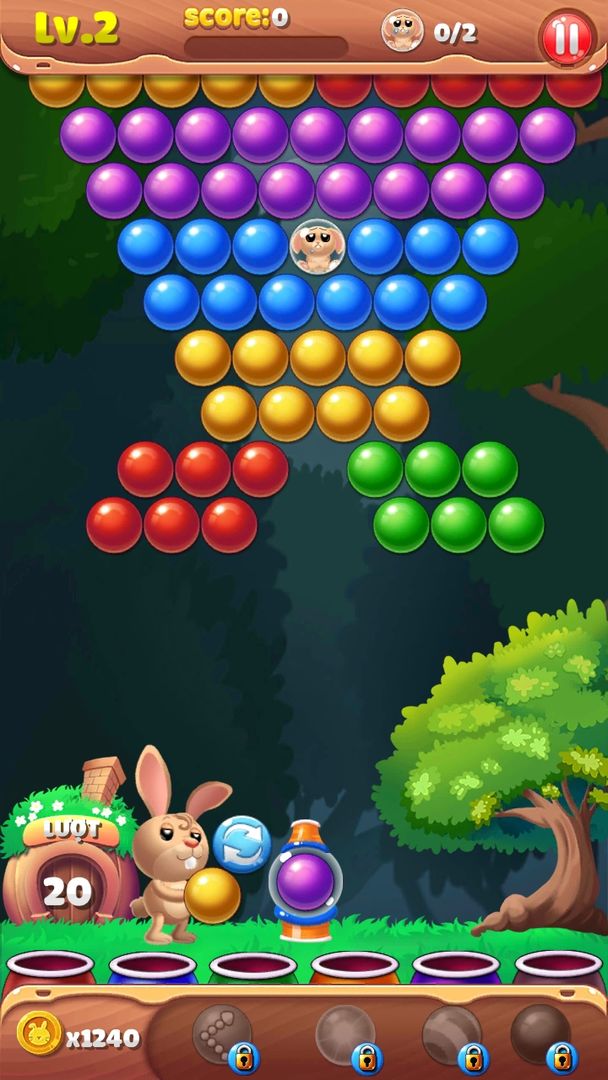 Bubble Bunny Rescue - Bubble Shooter ภาพหน้าจอเกม