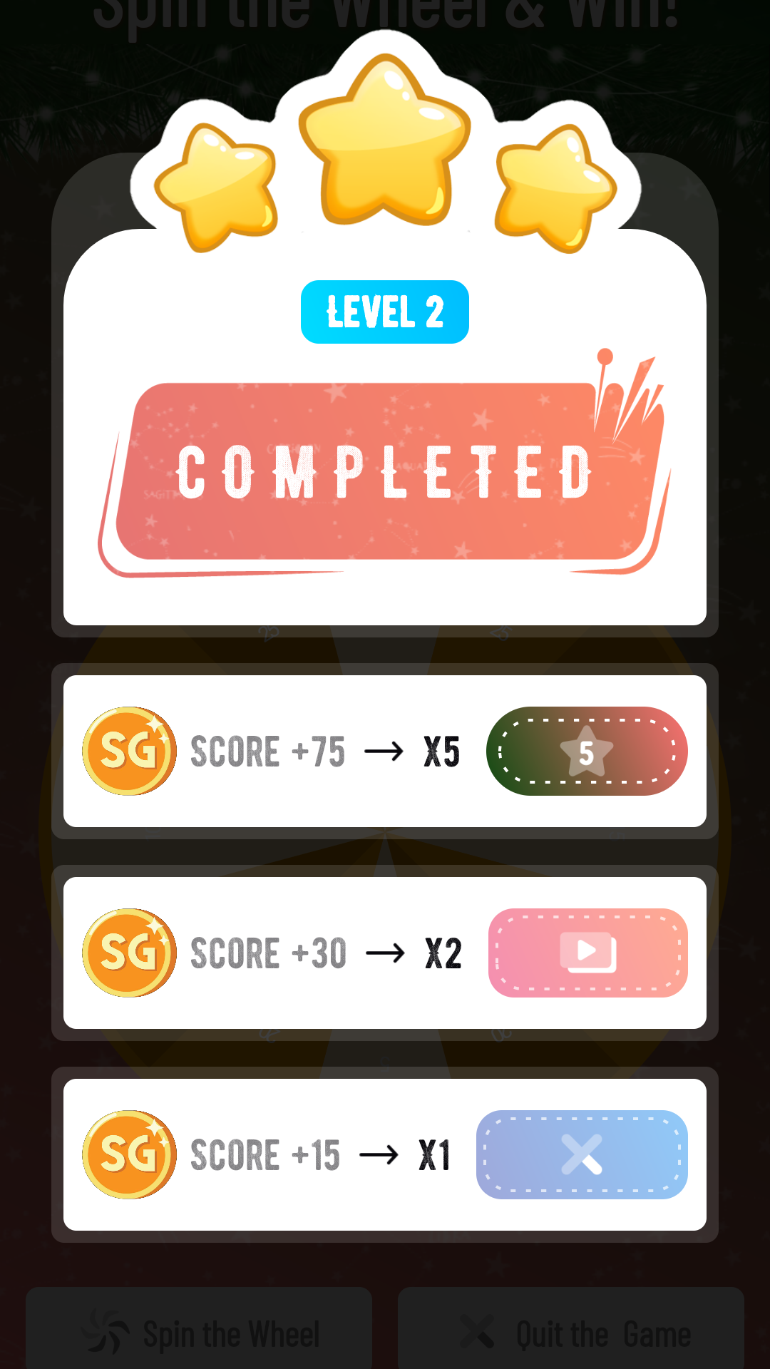 Santa Giver: quiz coin Game Screenshot