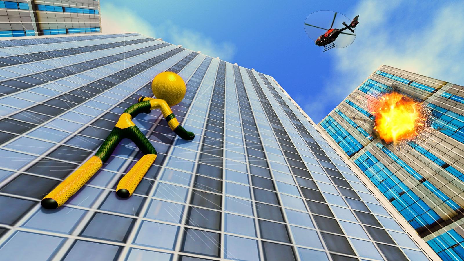 Spider Stickman Rope Hero Game Game Screenshot