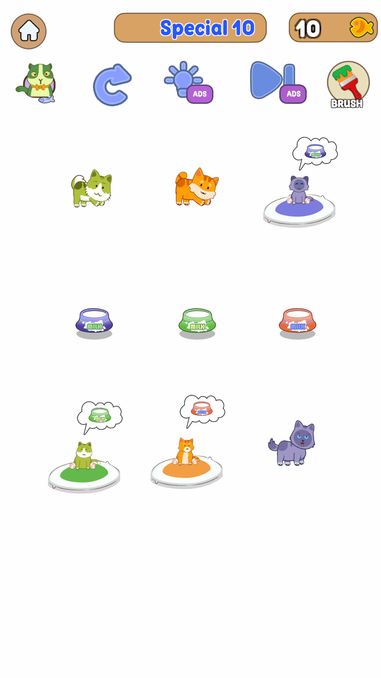 Cat Rush Puzzle - Draw to Save Game Screenshot
