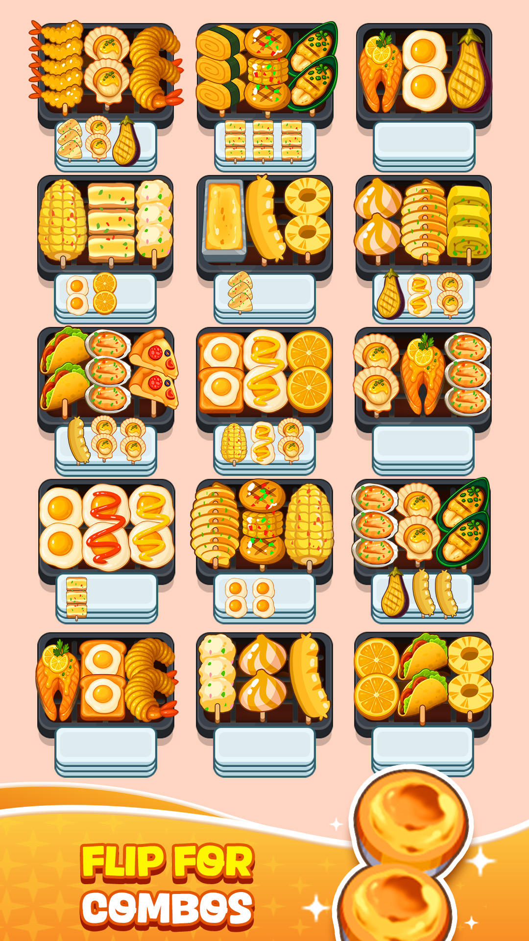 Grill Sort: Sorting Games Game Screenshot