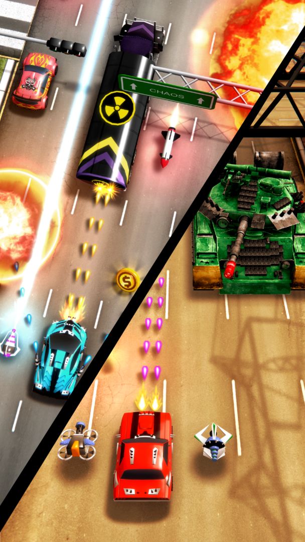 Chaos Road: 전투 레이싱 게임 스크린 샷