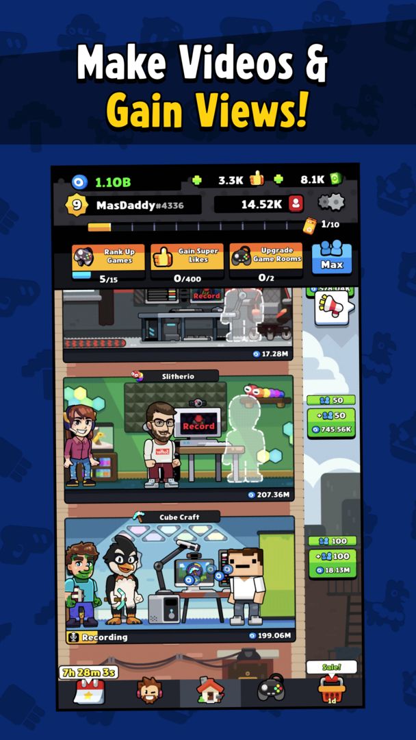 Idle Tuber - Become the world's biggest Influencer ภาพหน้าจอเกม