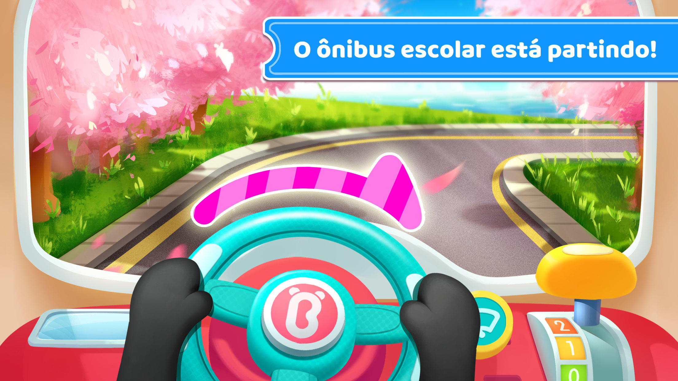 Captura de Tela do Jogo Ônibus Escolar do Bebê Panda