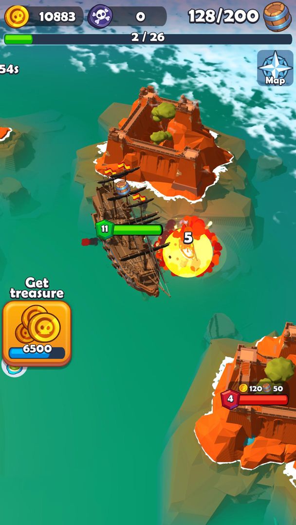 Pirate Raid - Caribbean Battle ภาพหน้าจอเกม