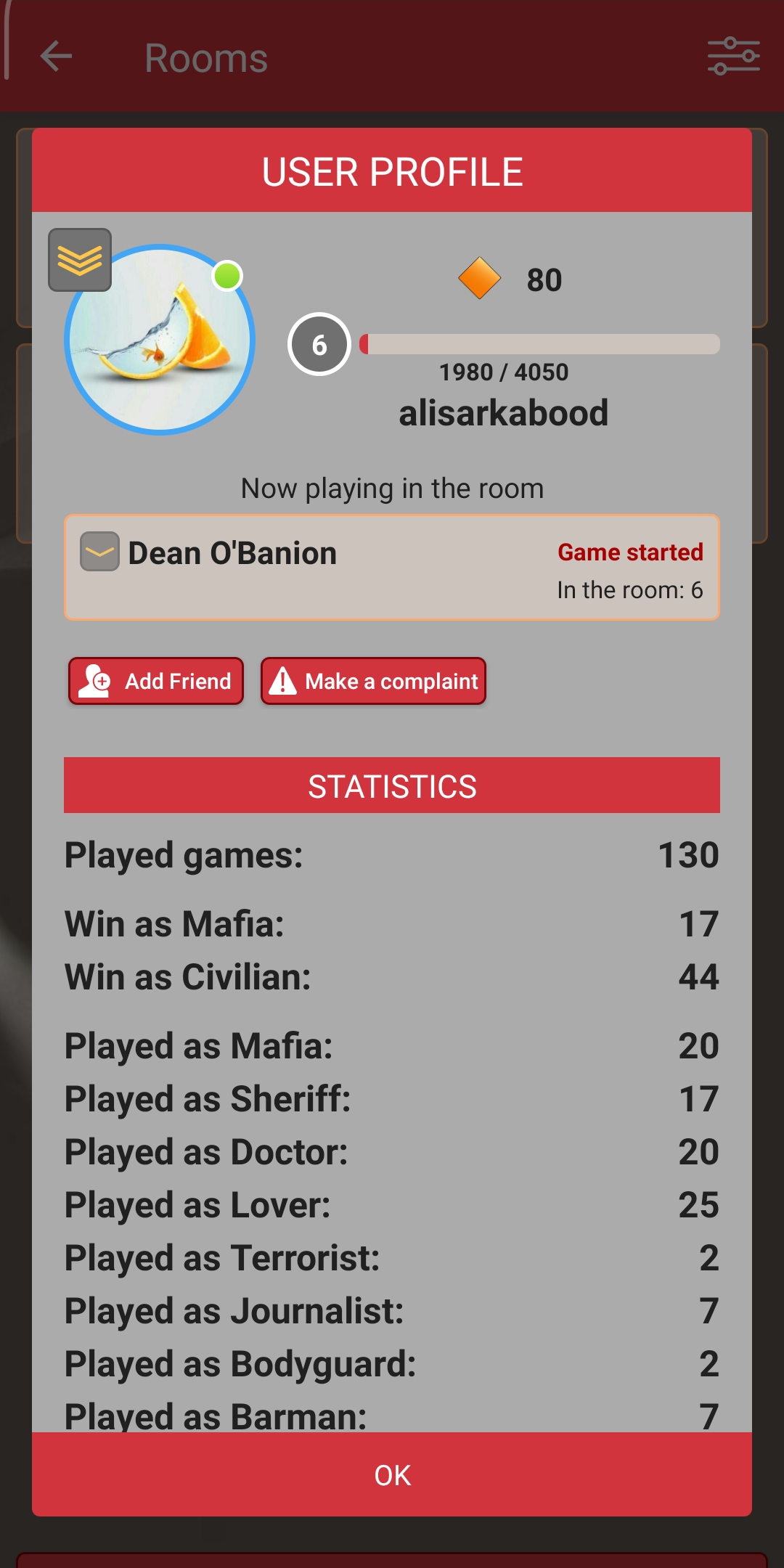 Mafia online Game Screenshot