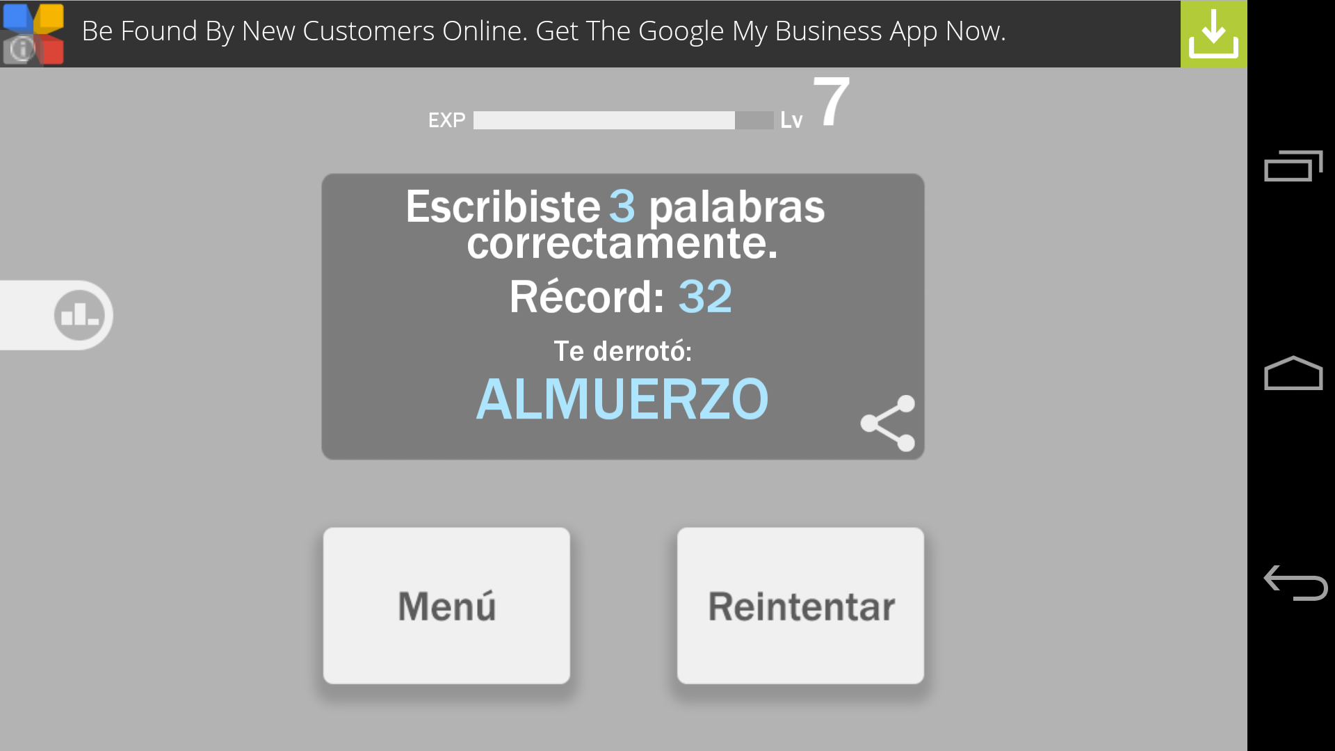 Cuplikan Layar Game Palabraz