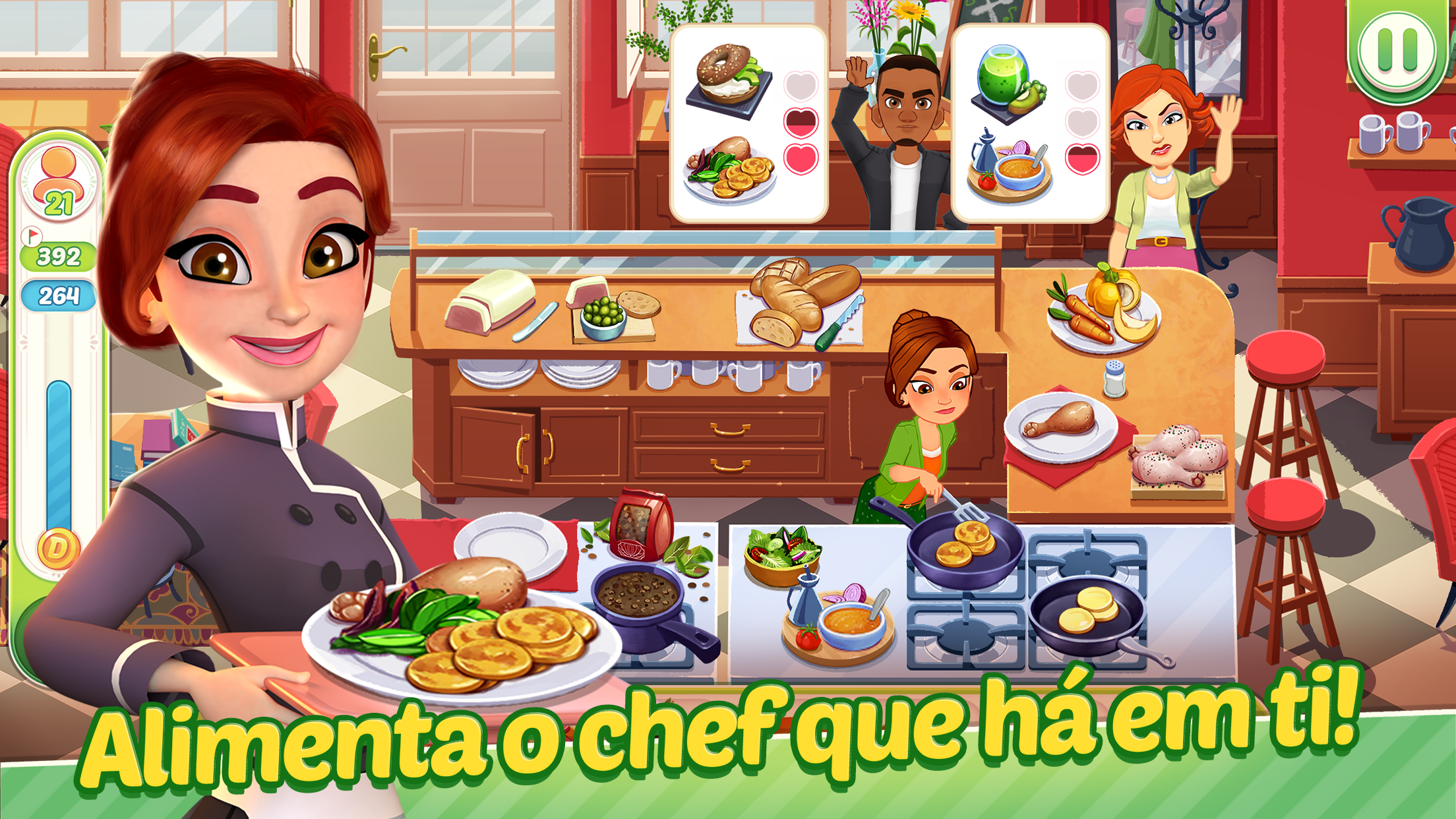 Captura de Tela do Jogo Delicious World - Cooking Game