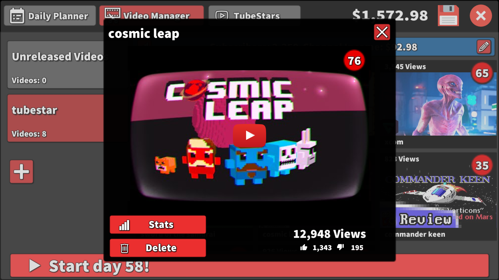 TubeStar ภาพหน้าจอเกม