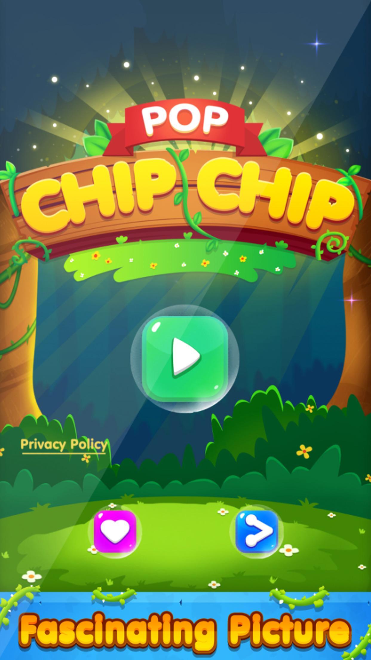 Captura de Tela do Jogo Bubble Shooter: Chip Pop