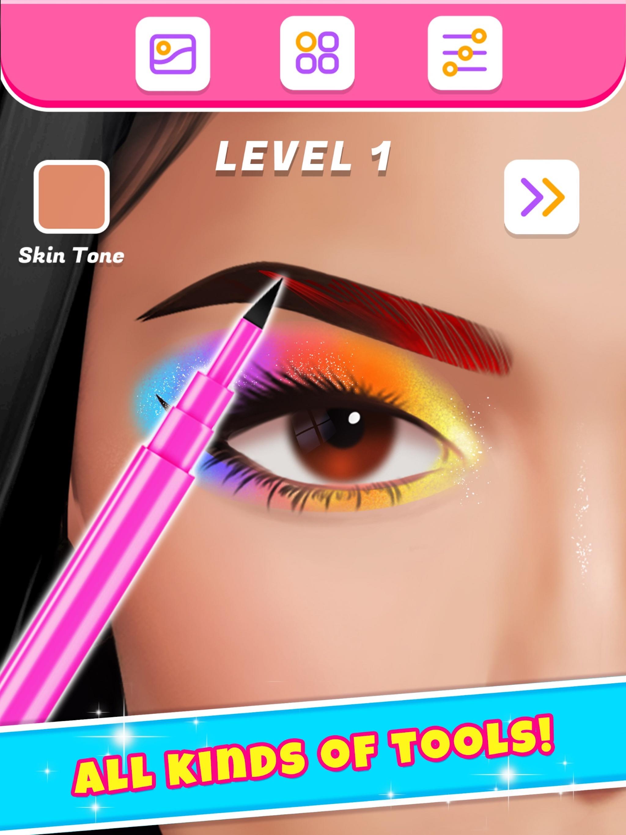 Screenshot 1 of Juegos de maquillaje de artista de maquillaje de ojos 2.0