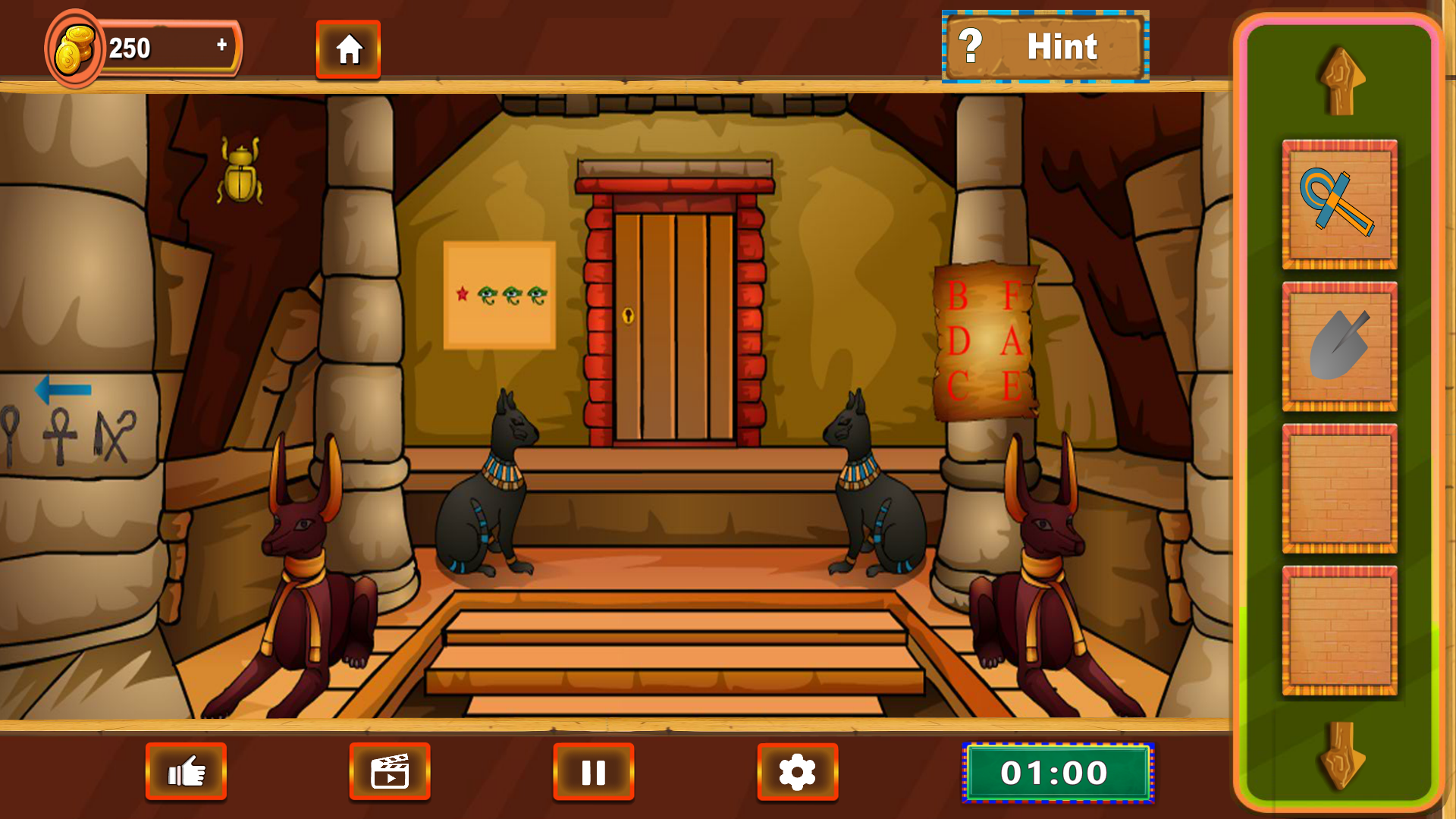 Скриншот игры Room Escape: Egyptian tomb